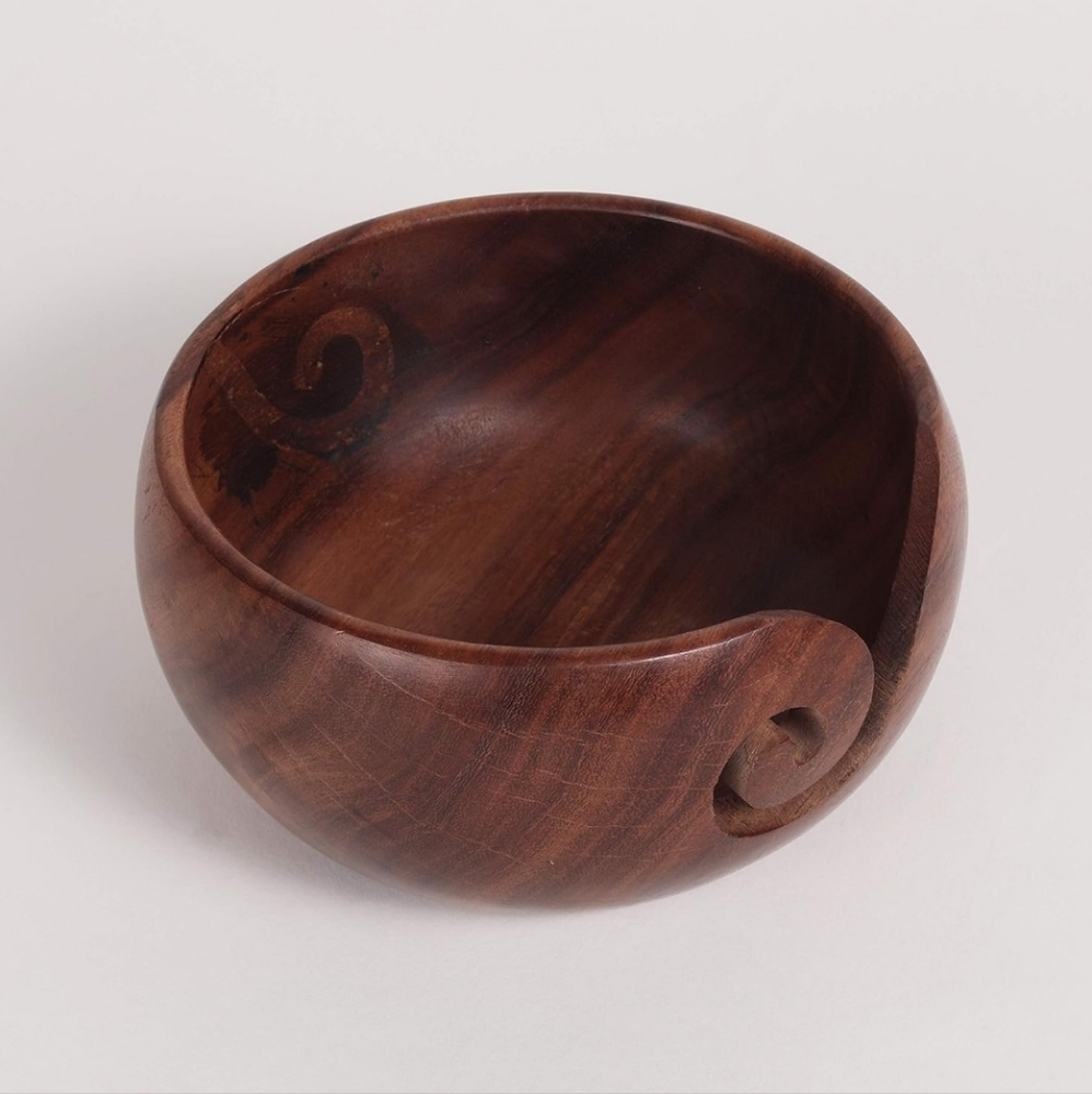 Rose Wooden Yarn Bowl, Knitting Crochet, Knitting Bowl, Crochet Holder